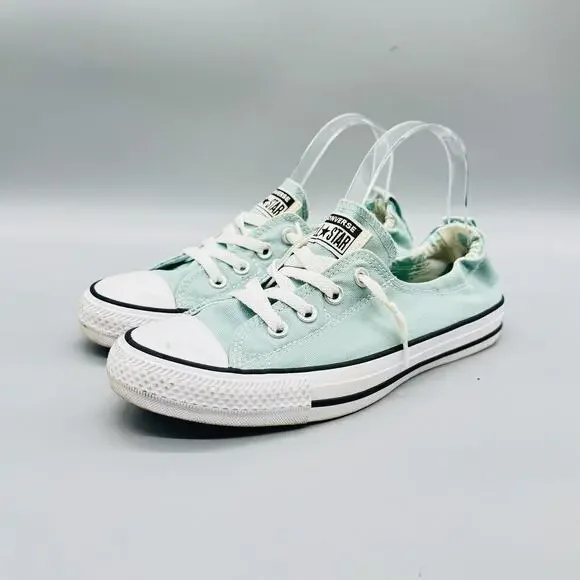 Converse Shoes Womens 9 Green Canvas Chuck Taylor All Star Shoreline Sneakers - Picture 3 of 11